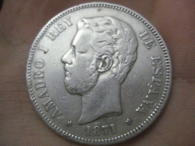 5 pesetas 1871 (18-73) DEM Ko2